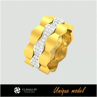 3D einzigartige Eheringe CB Home, Schmuck 3D CAD, 3D einzigartiger Schmuck, Ringe 3D CAD, Eheringe 3D, Moderinge 3D