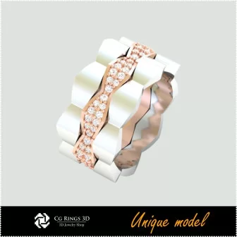 3D Unique Wedding Bands CB Home, Bijoux 3D CAO, Bijoux Unique 3D, Anneaux 3D CAO, Bandes de Mariage 3D, Anneaux de Mode 3D 