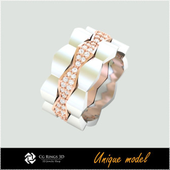 3D Unique Wedding Bands CB Home,  Jewelry 3D CAD, 3D Unique Jewelry, Rings 3D CAD , Wedding Bands 3D, Fashion Rings 3D