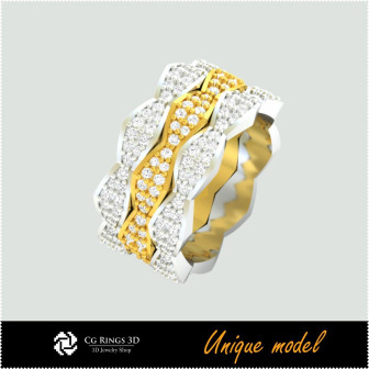 3D Unique Wedding Bands CB Home, Bijoux 3D CAO, Bijoux Unique 3D, Anneaux 3D CAO, Bandes de Mariage 3D, Anneaux  de Mode 3D 