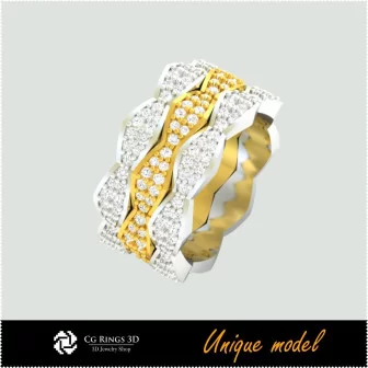 3D Unique Wedding Bands CB Home, Bijoux 3D CAO, Bijoux Unique 3D, Anneaux 3D CAO, Bandes de Mariage 3D, Anneaux de Mode 3D 