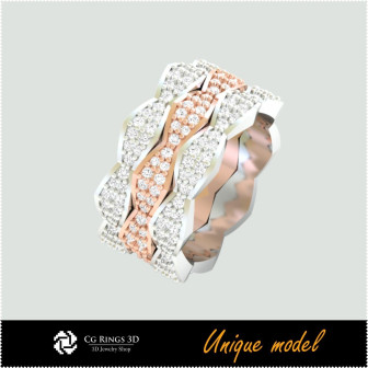 3D Unique Wedding Bands CB Home, Bijoux 3D CAO, Bijoux Unique 3D, Anneaux 3D CAO, Bandes de Mariage 3D, Anneaux  de Mode 3D 