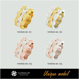 3D Unique Wedding Bands CB Home, Bijoux 3D CAO, Bijoux Unique 3D, Anneaux 3D CAO, Bandes de Mariage 3D, Anneaux  de Mode 3D 