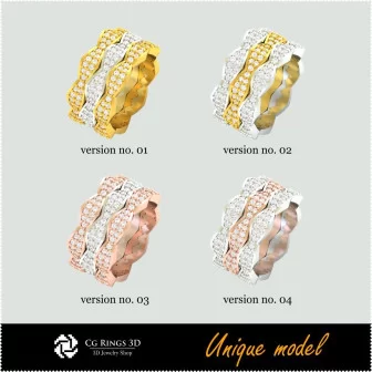 3D Unique Wedding Bands CB Home, Jewelry 3D CAD, 3D Unique Jewelry, Rings 3D CAD , Wedding Bands 3D, Fashion Rings 3D