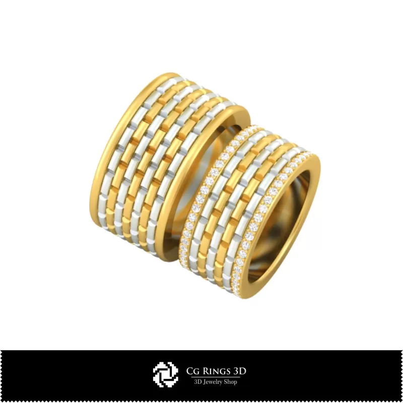 Ehering mit Diamanten - Schmuck 3D CAD