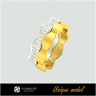 3D Unique Wedding Bands CB Home, Bijoux 3D CAO, Bijoux Unique 3D, Anneaux 3D CAO, Bandes de Mariage 3D, Anneaux  de Mode 3D 