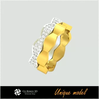 3D Unique Wedding Bands CB Home, Bijoux 3D CAO, Bijoux Unique 3D, Anneaux 3D CAO, Bandes de Mariage 3D, Anneaux de Mode 3D 