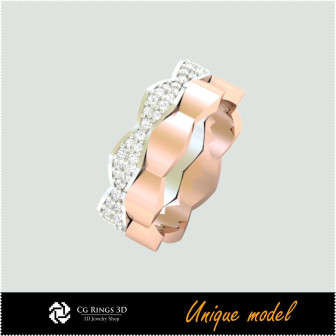 3D Unique Wedding Bands CB Home, Bijoux 3D CAO, Bijoux Unique 3D, Anneaux 3D CAO, Bandes de Mariage 3D, Anneaux  de Mode 3D 