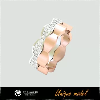 3D Unique Wedding Bands CB Home, Bijoux 3D CAO, Bijoux Unique 3D, Anneaux 3D CAO, Bandes de Mariage 3D, Anneaux de Mode 3D 