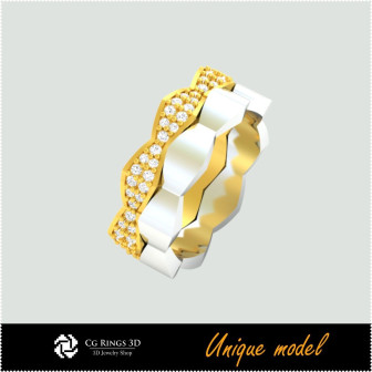 3D Unique Wedding Bands CB Home, Bijoux 3D CAO, Bijoux Unique 3D, Anneaux 3D CAO, Bandes de Mariage 3D, Anneaux  de Mode 3D 