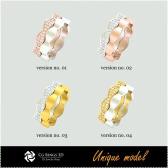 Alliances de mariage uniques 3D CB Home, Bijoux CAO 3D, Bijoux uniques 3D, Bagues CAO 3D, Alliances 3D, Bagues mode 3D