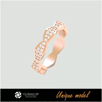 Alliances de mariage uniques 3D CB Home, Bijoux CAO 3D, Bijoux uniques 3D, Bagues CAO 3D, Alliances 3D, Bagues mode 3D