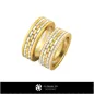 Anello di matrimonio con diamanti - Gioielli 3D CAD