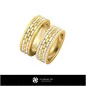 Bague de mariage avec diamants - Bijoux 3D CAO