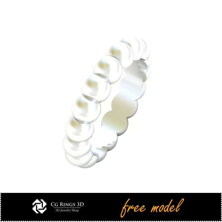 Anillo de banda de eternidad 3D - Modelo 3D gratuito