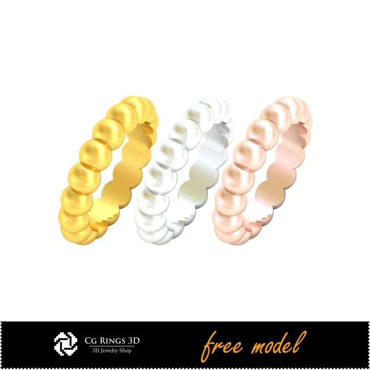 Anillo de banda de eternidad 3D - Modelo 3D gratuito