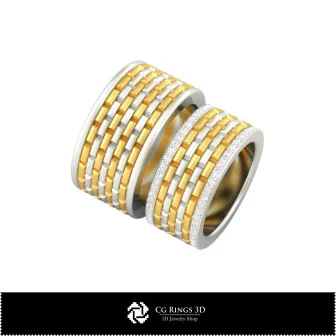 Fede nuziale 3D con diamanti Home, Gioielli CAD 3D, Anelli CAD 3D, Fedi nuziali 3D, Anelli con diamanti 3D