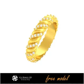 3D Eternity Band Ring - Free 3D Model Home, Jewelry 3D CAD, Free 3D Jewelry, Rings 3D CAD , Wedding Bands 3D, Diamond Rings 3D,