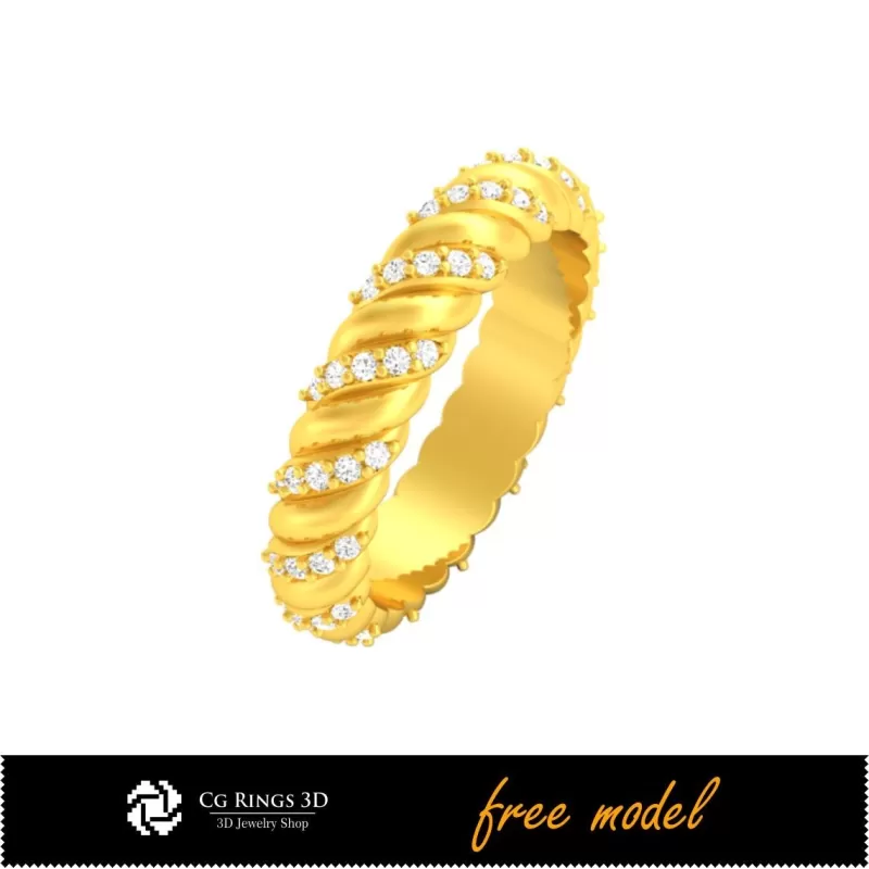 Anillo de eternidad - CAD 3D de joyería gratuito Anillo de eternidad - CAD 3D de joyería gratuito
