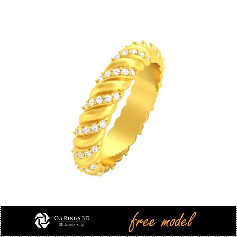 3D Eternity Band Ring - Free 3D Model Home, Jewelry 3D CAD, Free 3D Jewelry, Rings 3D CAD , Wedding Bands 3D, Diamond Rings 3D,