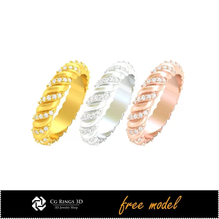 Eternity Ring - Free 3D CAD Jewelry