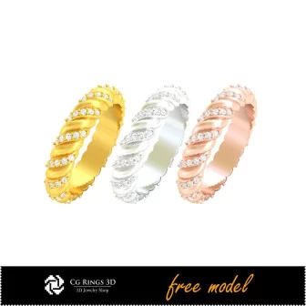 3D Eternity Band Ring - Free 3D Model Home, Jewelry 3D CAD, Free 3D Jewelry, Rings 3D CAD , Wedding Bands 3D, Diamond Rings 3D,