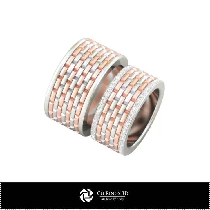 Ehering mit Diamanten - Schmuck 3D CAD Ehering mit Diamanten - Schmuck 3D CAD