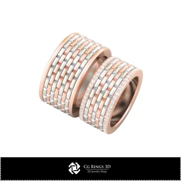 Ehering mit Diamanten - Schmuck 3D CAD Ehering mit Diamanten - Schmuck 3D CAD