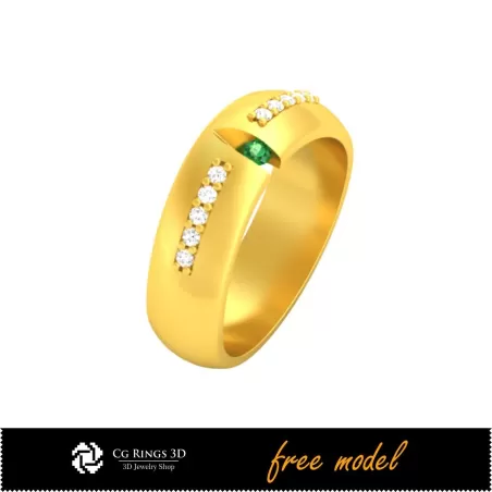 Bague de mariage 3D - Modèle 3D gratuit pour la maison, bijou 3D CAO, bijou 3D gratuit, bagues CAO 3D, alliances 3D, anneaux