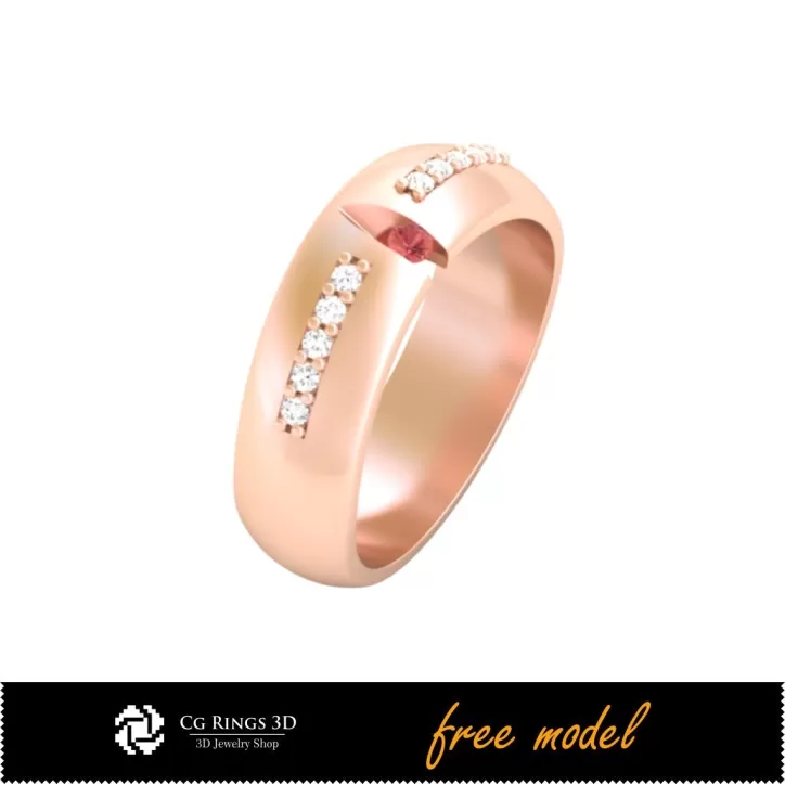 Bague de mariage - Modèle 3D gratuit