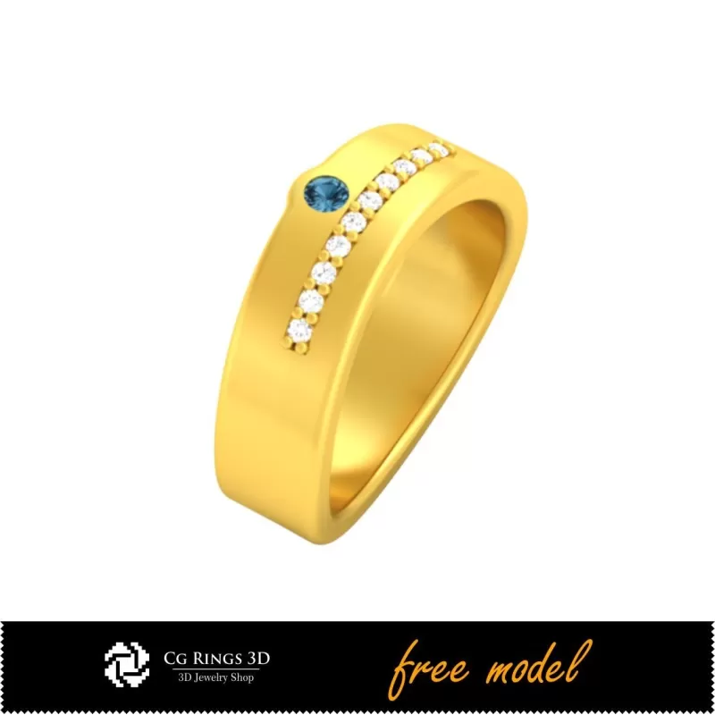 Anillo de boda - Modelo 3D gratis Anillo de boda - Modelo 3D gratis
