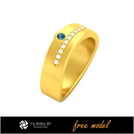 Anillo de boda 3D - Modelo 3D gratuito para el hogar, CAD 3D de joyería, joyería 3D gratis, CAD 3D de anillos, alianzas de boda