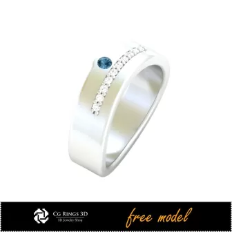 Anillo de boda 3D - Modelo 3D gratuito para el hogar, CAD 3D de joyería, joyería 3D gratis, CAD 3D de anillos, alianzas de boda