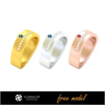 3D Wedding Ring - Free 3D Model Home, Jewelry 3D CAD, Free 3D Jewelry, Rings 3D CAD , Wedding Bands 3D, Eternity Bands 3D, Free