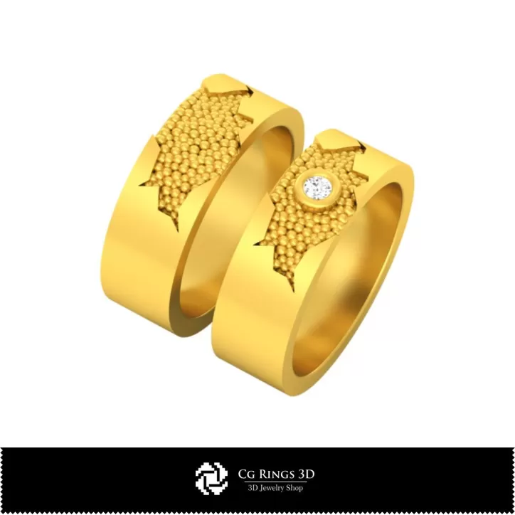 Anillos de boda - CAD 3D de joyería