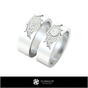Anillos de boda - CAD 3D de joyería