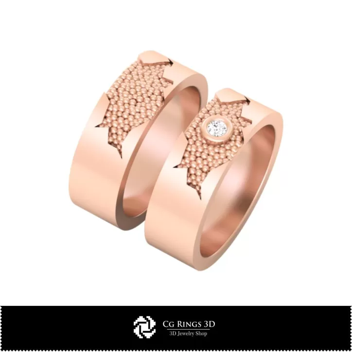 Anillos de boda - CAD 3D de joyería