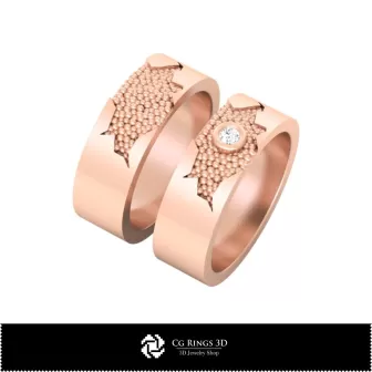 Anillo de boda 3D, Joyería CAD 3D, Anillos CAD 3D, Alianzas de boda 3D, Sortijas de eternidad 3D