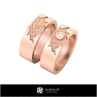 Anillo de boda 3D, Joyería CAD 3D, Anillos CAD 3D, Alianzas de boda 3D, Sortijas de eternidad 3D