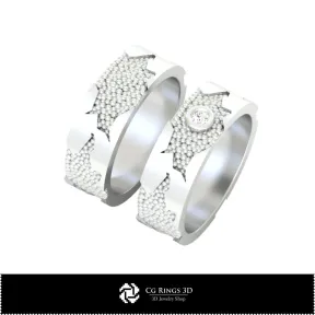 Bagues de mariage - Joaillerie 3D CAO