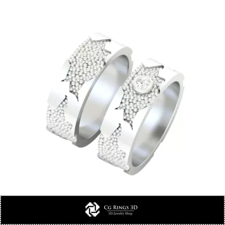 Anillos de boda - CAD 3D de joyería