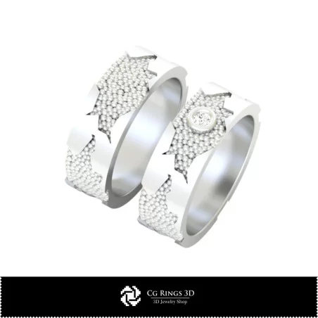 Anillos de boda - CAD 3D de joyería