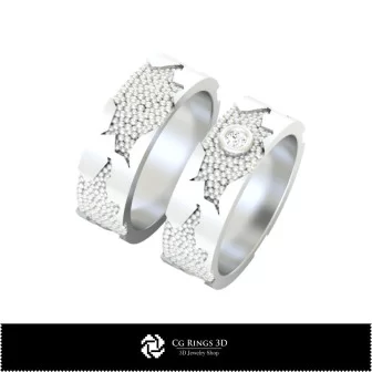 Anillo de boda 3D para el hogar, CAD 3D de joyería, CAD 3D de anillos, alianza de boda 3D, alianza de eternidad 3D