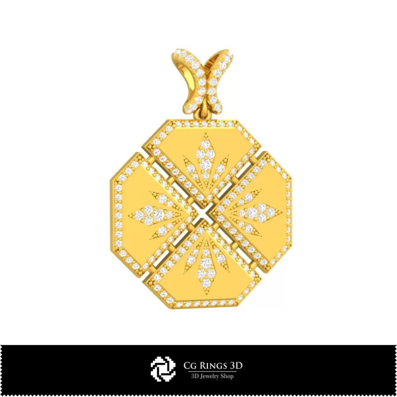 3D Babut Pendant Home, Jewelry 3D CAD, Pendants 3D CAD , 3D Diamond Pendants