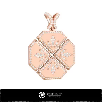 Pendentif Babut 3D pour la maison, Bijoux 3D CAO, Pendentifs 3D CAO, Pendentifs diamants 3D