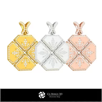 Pendentif Babut 3D pour la maison, Bijoux 3D CAO, Pendentifs 3D CAO, Pendentifs diamants 3D