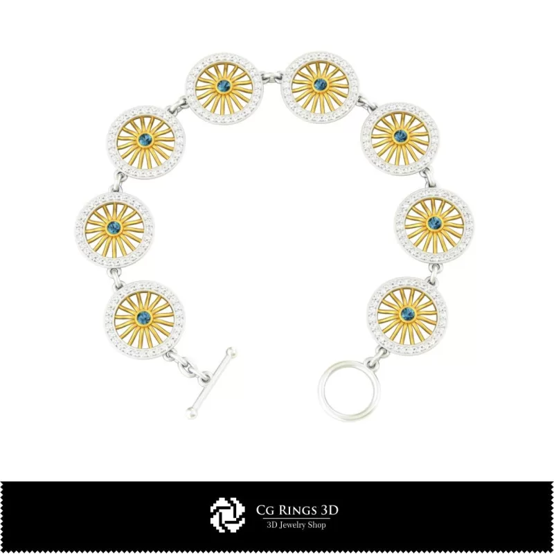 Bracciale con Diamanti - Gioielli CAD 3D Bracciale con Diamanti - Gioielli CAD 3D
