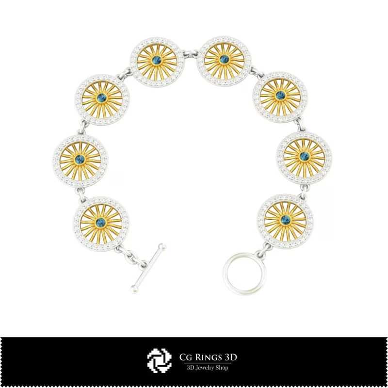 Bracciale con Diamanti - Gioielli CAD 3D