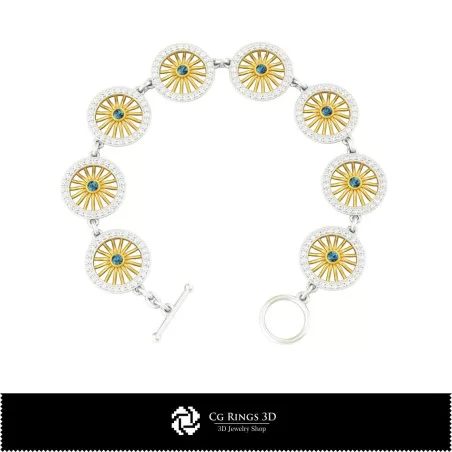 Bracelet avec diamants - Bijoux 3D CAO