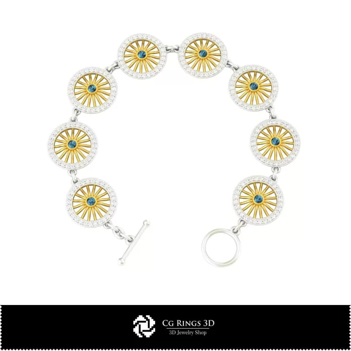 Pulsera con Diamantes - Joyería 3D CAD